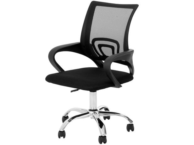 Cadeira de Escritório Diretor Executiva em Tela Mesh Preta Bulk
